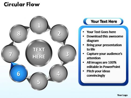 PowerPoint Slides Circular Flow Chart Ppt Slides