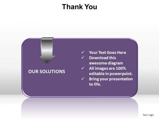 PowerPoint Slides Diagram Thank You Our Solutions Ppt Process