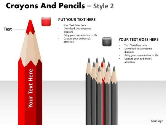 PowerPoint Slides Education Crayons And Pencils Ppt Slides