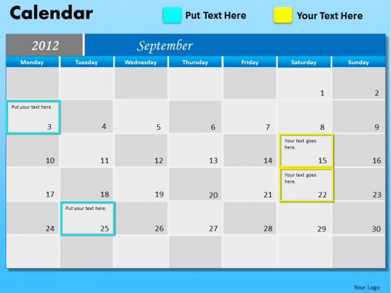 PowerPoint Slides Executive September Calendar 2012 Ppt Layout PowerPoint Slides Executive September Calendar 2012 Ppt Layout
