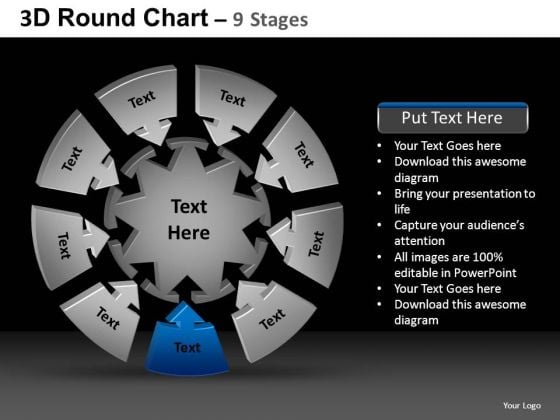 PowerPoint Slides Global Round Chart Ppt Template
