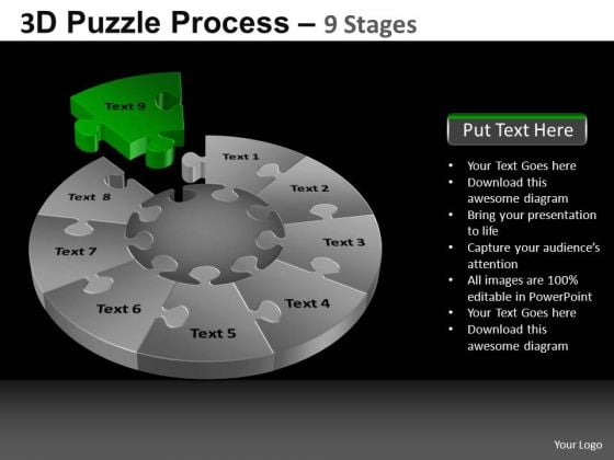 PowerPoint Slides Growth Pie Chart Puzzle Process Ppt Process PowerPoint Slides Growth Pie Chart Puzzle Process Ppt Process