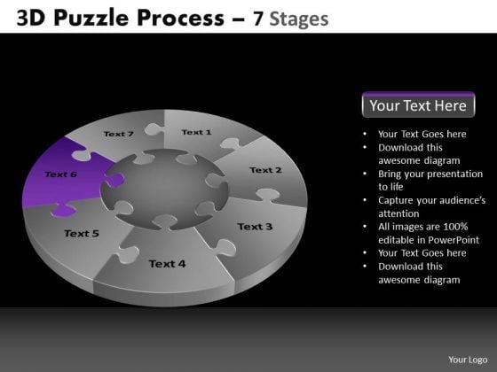 PowerPoint Slides Marketing Pie Chart Puzzle Process Ppt Layouts