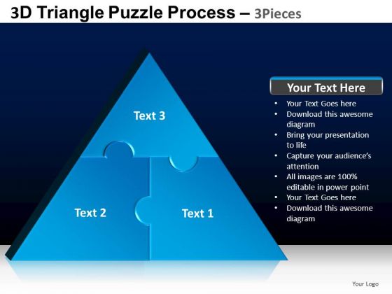 PowerPoint Slides Marketing Triangle Puzzle Ppt Layouts