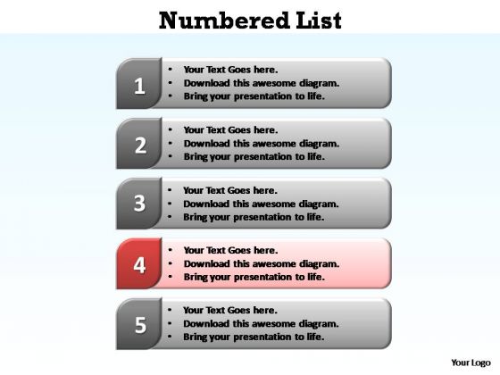 PowerPoint Slides Strategy Numbered List Ppt Themes PowerPoint Slides Strategy Numbered List Ppt Themes
