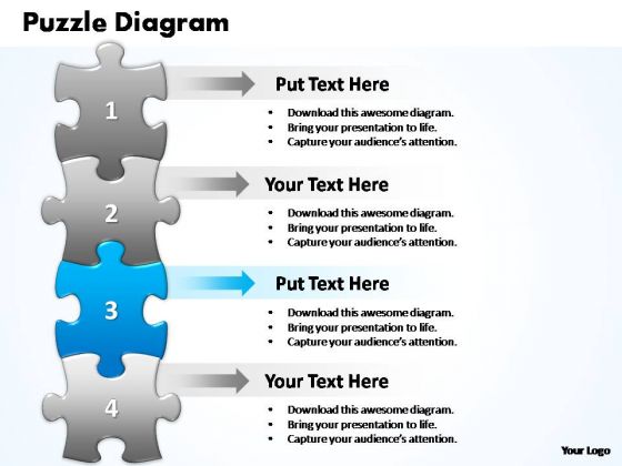 PowerPoint Slides Strategy Puzzle Piece Ppt Process