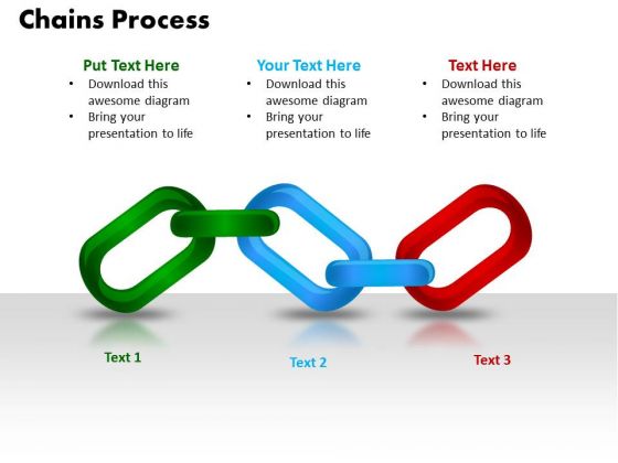 PowerPoint Template Chains Process Marketing Ppt Slides