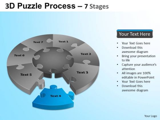 PowerPoint Template Chart Jigsaw Pie Chart Ppt Theme PowerPoint Template Chart Jigsaw Pie Chart Ppt Theme
