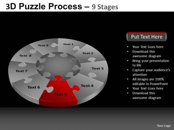 PowerPoint Template Chart Pie Chart Puzzle Process Ppt Slide PowerPoint Template Chart Pie Chart Puzzle Process Ppt Slide