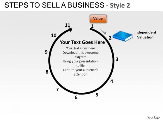 PowerPoint Template Corporate Growth Steps To Sell A Business Style 2 Ppt Theme