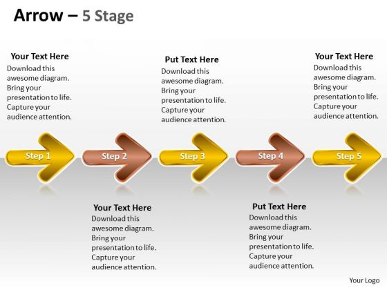 PowerPoint Template Evolution Of 5 Stages Marketing Plan Partnership Image