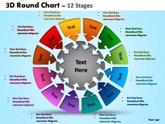 PowerPoint Template Growth Pie Chart With Arrows Ppt Backgrounds PowerPoint Template Growth Pie Chart With Arrows Ppt Backgrounds