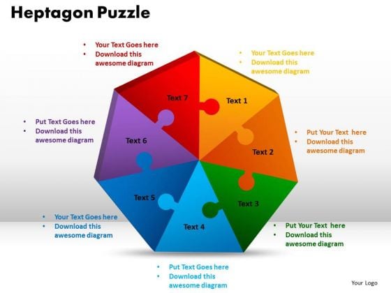 PowerPoint Template Hexagon Puzzle Business Ppt Themes