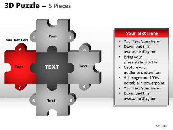 PowerPoint Template Image Puzzle Pieces Ppt Slide