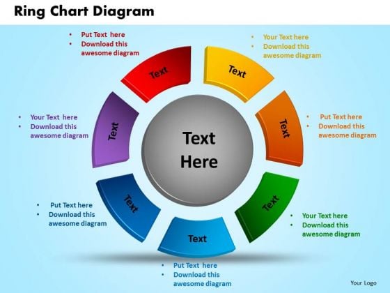 PowerPoint Template Ring Chart Diagram Business Ppt Theme