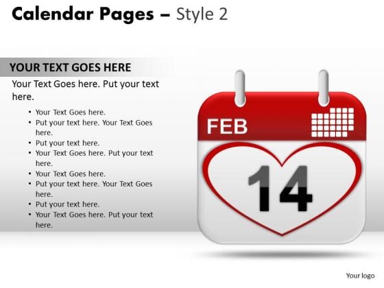 PowerPoint Template Teamwork Calendar 14 Feb Ppt Backgrounds PowerPoint Template Teamwork Calendar 14 Feb Ppt Backgrounds