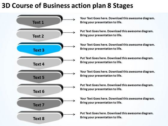 powerpoint templates action plan 8 stages free examples of example business action plan