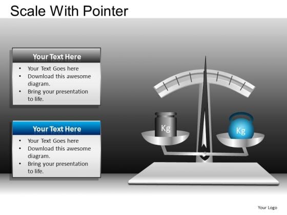 PowerPoint Templates Business Competition Scale With Pointer Ppt Template