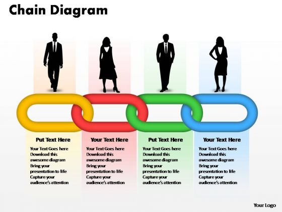PowerPoint Templates Business Interrelated Concepts Chain Diagram Ppt Process