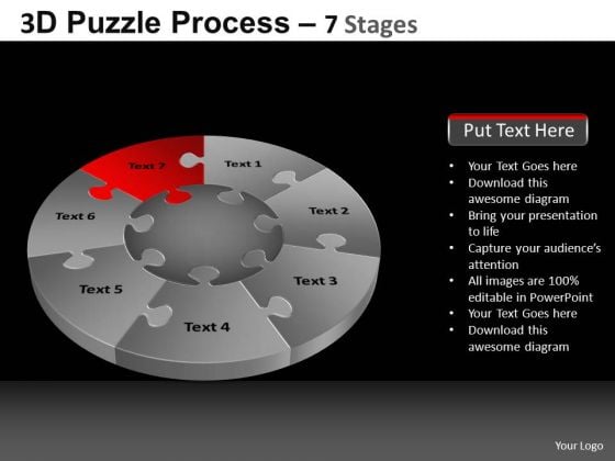 PowerPoint Templates Business Pie Chart Puzzle Process Ppt Design