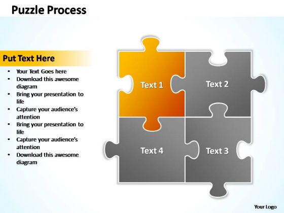 PowerPoint Templates Business Puzzle Process 2 X 2 Ppt Theme