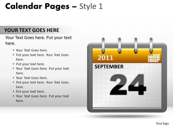 powerpoint templates company calendar 24 september ppt calendar powerpoint template 2015