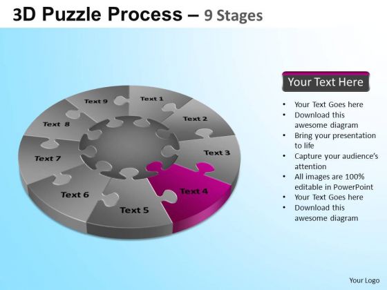 PowerPoint Templates Image Puzzle Segment Pie Chart Ppt Themes
