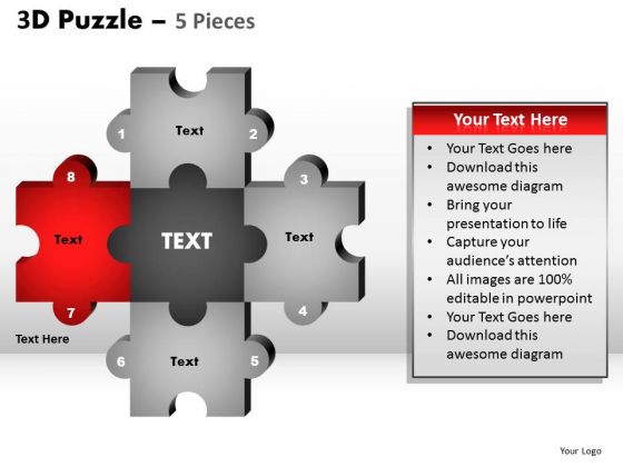 PowerPoint Theme Business Puzzle Pieces Ppt Process