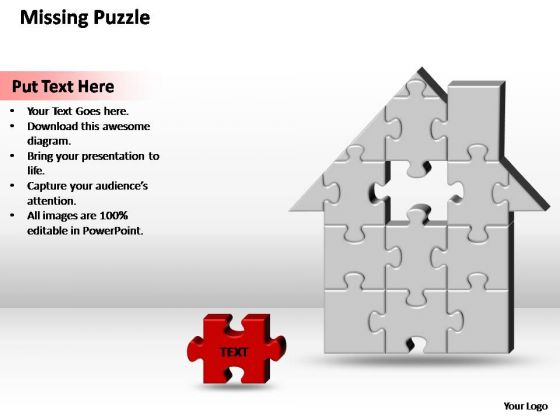 PowerPoint Theme Diagram Home H Missing Puzzle Piece Ppt Slide Designs PowerPoint Theme Diagram Home H Missing Puzzle Piece Ppt Slide Designs