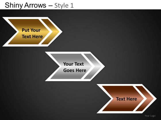PowerPoint Theme Executive Competition Shiny Arrows Ppt Slides