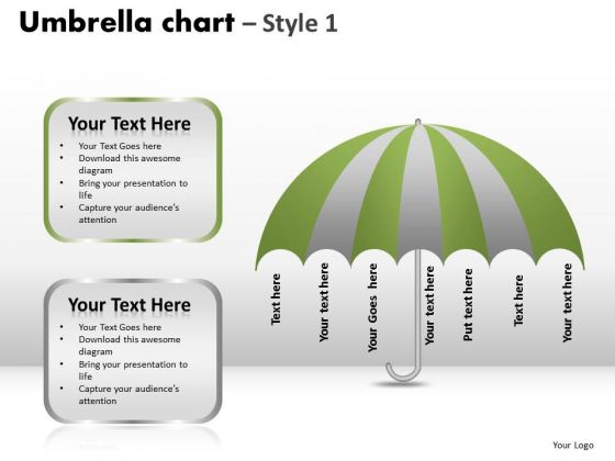PowerPoint Theme Growth Umbrella Chart Ppt Slidelayout