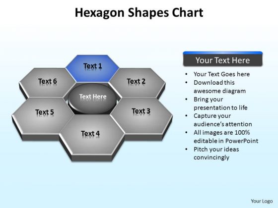 PowerPoint Theme Leadership Hexagon Shapes Ppt Template