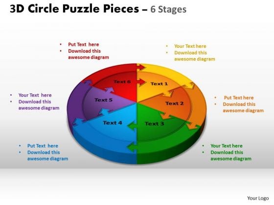 PowerPoint Theme Teamwork Circle Puzzle Ppt Theme
