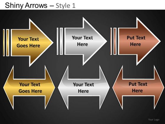 PowerPoint Themes Business Growth Shiny Arrows Ppt Design