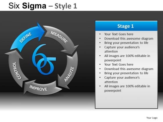 powerpoint themes business strategy six sigma ppt templates