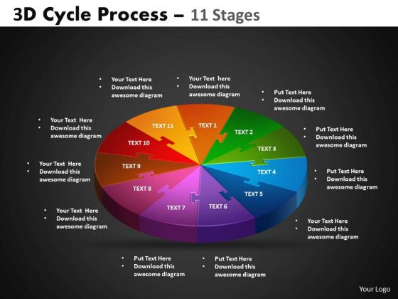 PowerPoint Themes Circle Process Cycle Process Ppt Themes