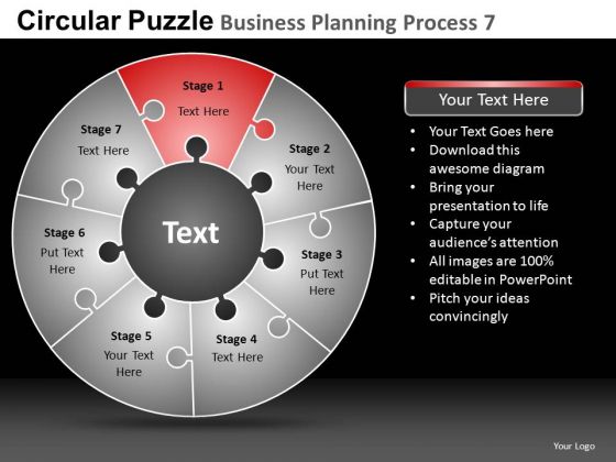 PowerPoint Themes Corporate Strategy Circular Puzzle Ppt Designs
