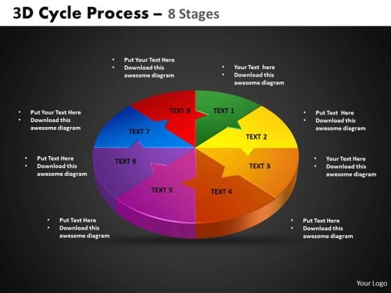 PowerPoint Themes Cycle Chart Cycle Process Ppt Slides
