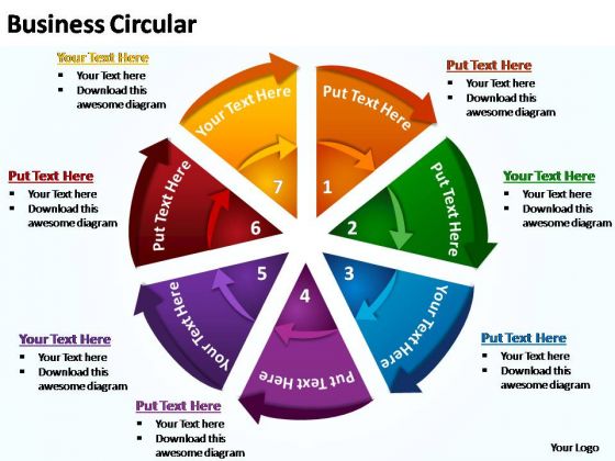 powerpoint themes graphic business circular ppt template