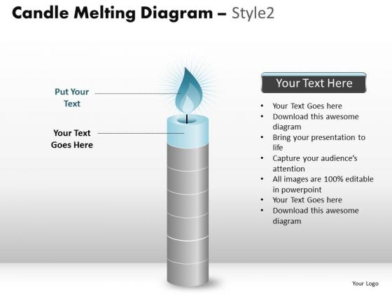 PowerPoint Themes Marketing Candle Melting Ppt Templates