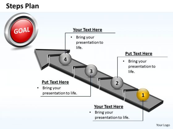 PowerPoint Themes Marketing Steps Plan 4 Stages Style 4 Ppt Templates