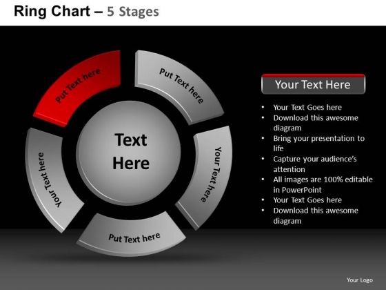 PowerPoint Themes Process Ring Chart Ppt Template