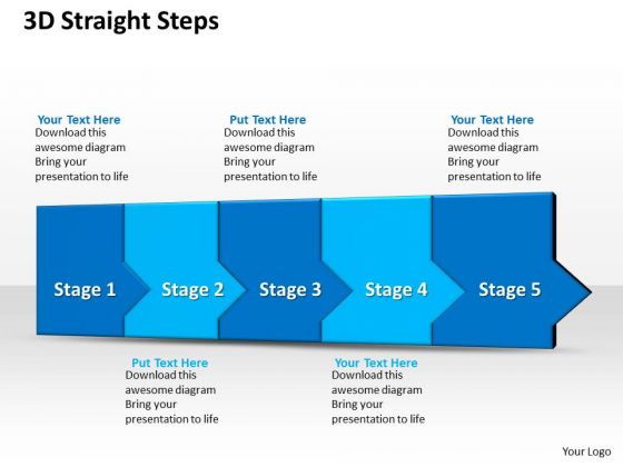 Ppt 3d Straight Description To Prevent Monetary Losses Five Steps PowerPoint Templates