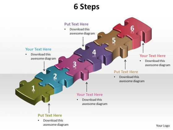 Ppt 6 Steps PowerPoint Templates