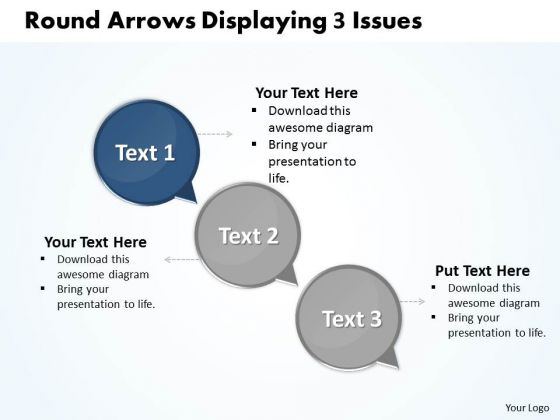 Ppt Circle Curved Arrows PowerPoint 2010 Showing 3 Issues Templates Ppt Circle Curved Arrows PowerPoint 2010 Showing 3 Issues Templates