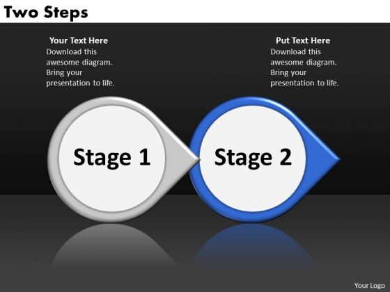 Ppt Circular Arrow Interpretation Of 2 Steps Involved Procedure PowerPoint Templates
