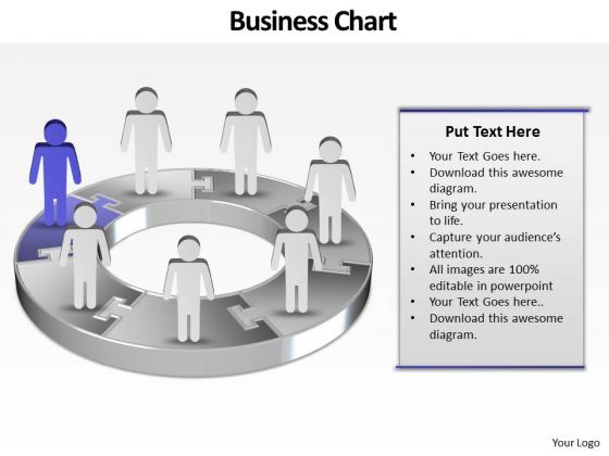 Ppt Company Of Business PowerPoint Theme People With 3d Pie Chart Templates