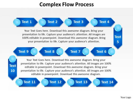 Ppt Complex Flow Process PowerPoint Templates
