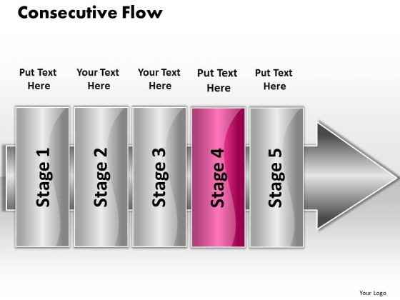 Ppt Consecutive Flow 5 Power Point Stage PowerPoint Templates