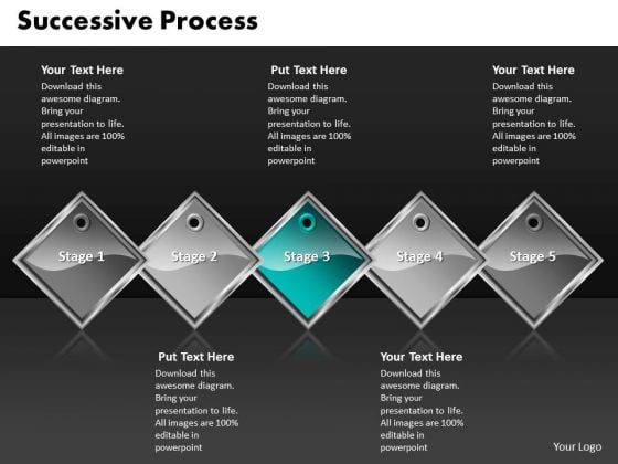 Ppt Cyan Diamond Successive Course 5 State Diagram PowerPoint Templates Ppt Cyan Diamond Successive Course 5 State Diagram PowerPoint Templates